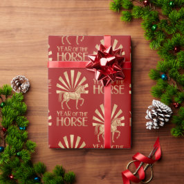 Year of the Horse Chinese New Year Wrap Presentpapper