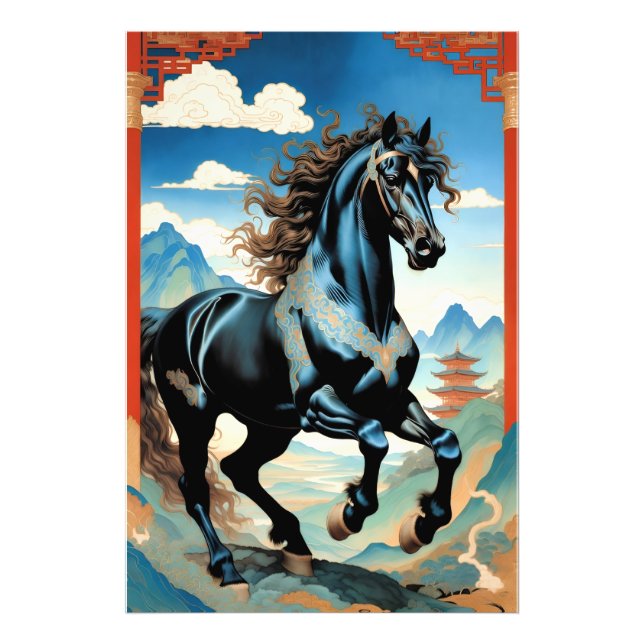 Year of the Horse, Chinese Zodiac, Fototryck (Framsidan)