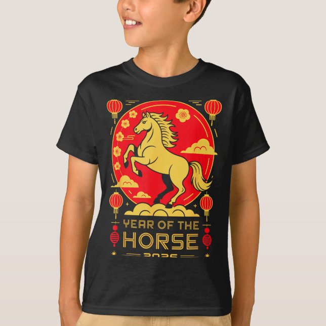 Year Of The Horse – Chinese Zodiac New Year 2026  T Shirt (Framsida)
