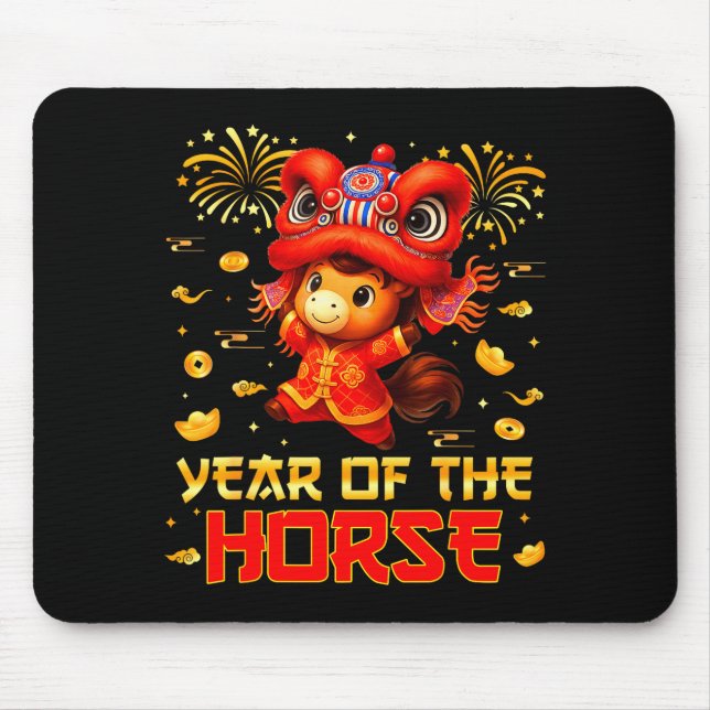 Year Of The Horse Lion Dance Lunar Chinese New Yea Musmatta (Framsidan)