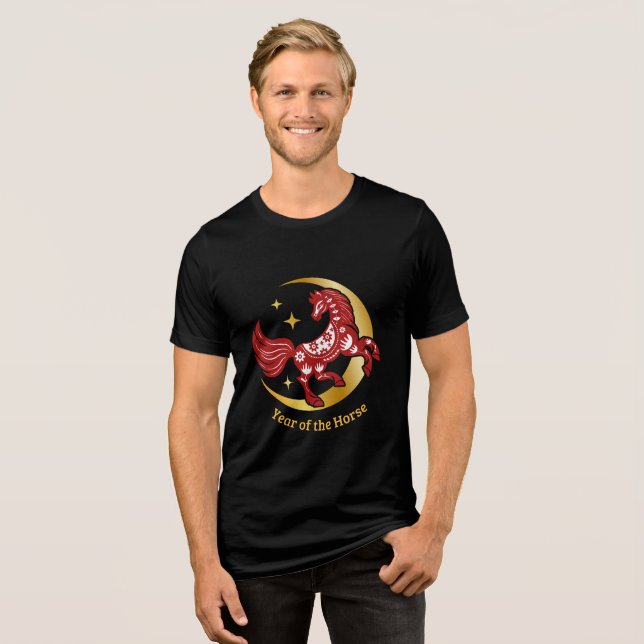 Year of the Horse Lunar New Year T-Shirt Design (Framsida Full)