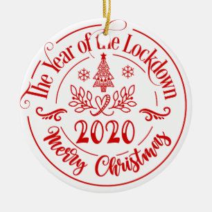 Year of the Lockdown Quarantine 2020 Julgransprydnad Keramik