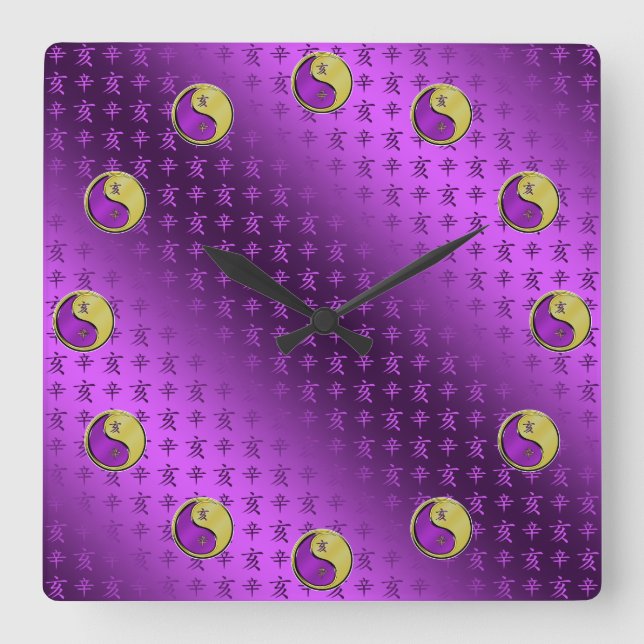 Year of the Metal Boar Fyrkantig Klocka (Framsida)