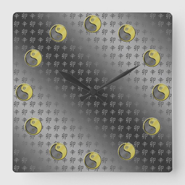 Year of the Metal Rabbit Fyrkantig Klocka (Framsida)