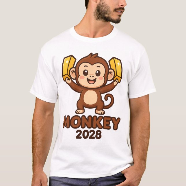 Year of the Monkey 2028 T Shirt (Framsida)
