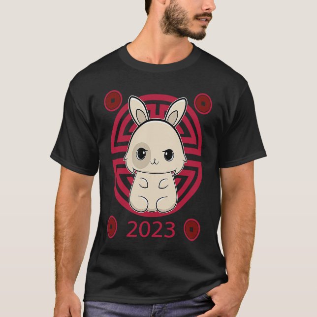 Year Of The Rabbit 2023 Chinese T Shirt (Framsida)