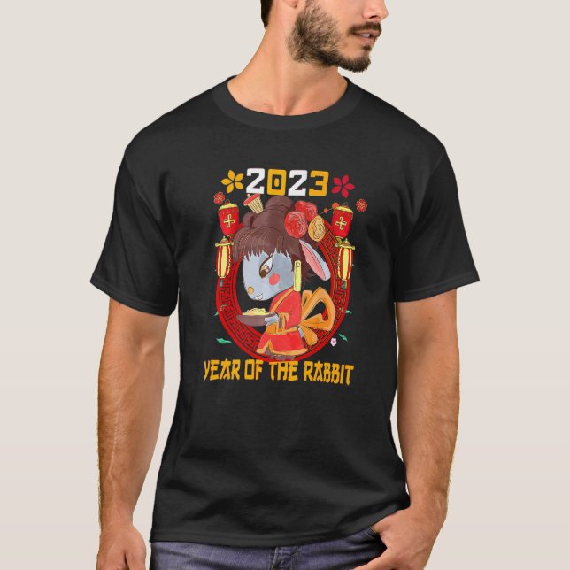 Year of The Rabbit Chinese Zodiac Lunar New Year 2 T Shirt (Framsida)