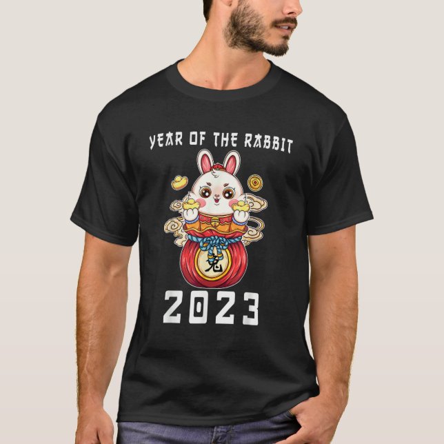 Year of The Rabbit Chinese Zodiac Lunar New Year 2 T Shirt (Framsida)