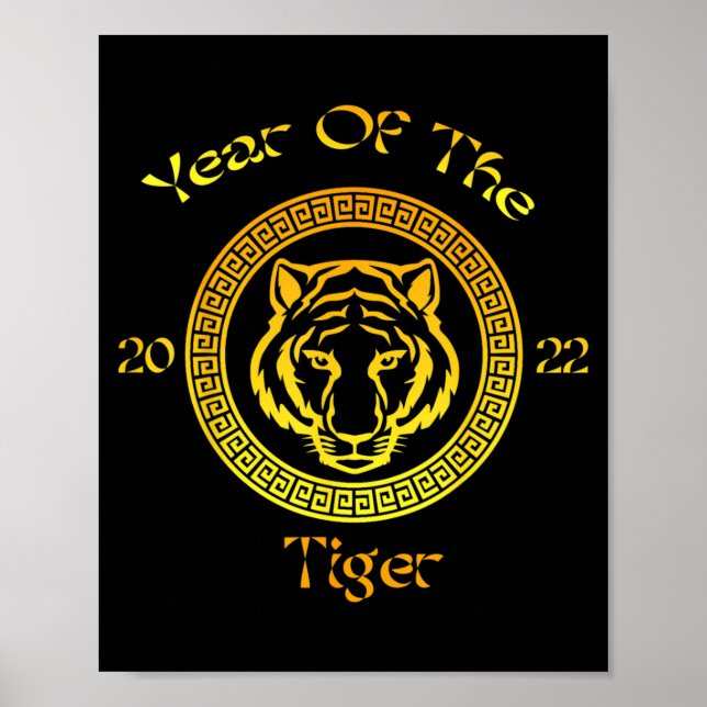 Year Of The Tiger 2022 Circular Asian Chinese New  Poster (Framsidan)