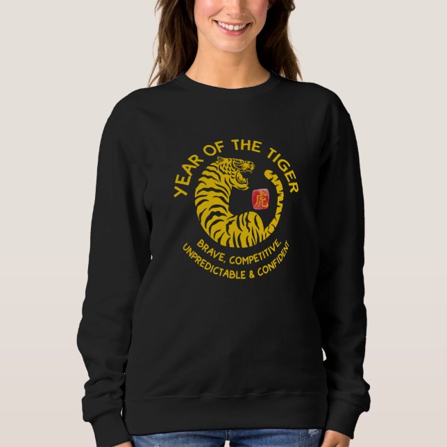Year of the Tiger 2022 Happy Chinese New Year T Shirt (Framsida)