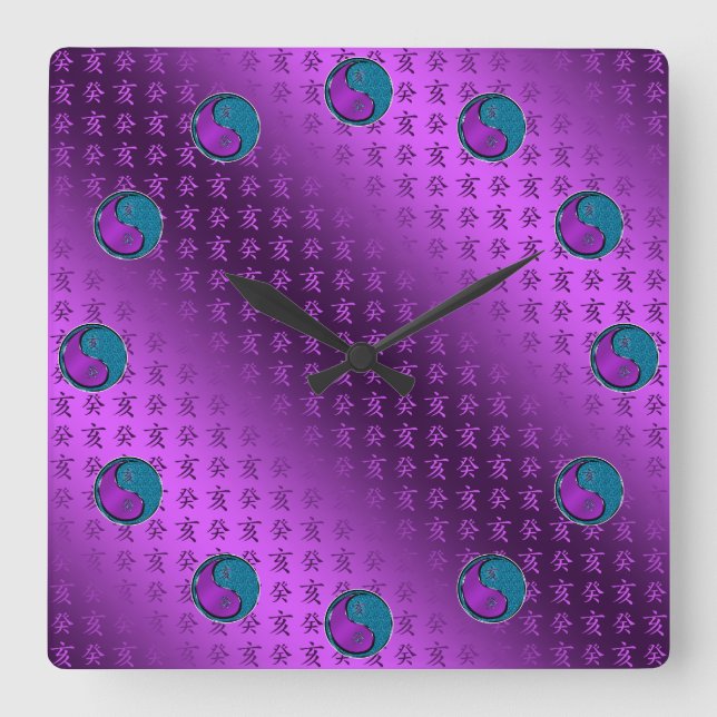 Year of the Water Boar Fyrkantig Klocka (Framsida)