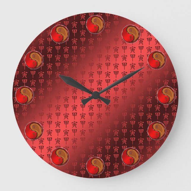 Year of the Wood Tiger Stor Klocka (Framsida)