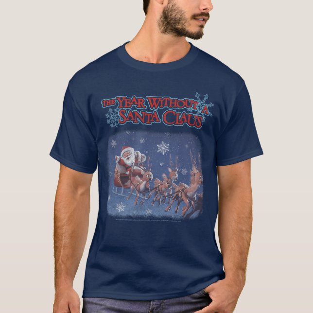 Year Without a Santa Claus Poster Art and Logo Chr T Shirt (Framsida)
