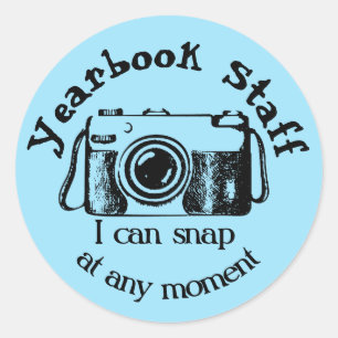 Yearbook-personal - jag kan när som helst lösa pro runt klistermärke