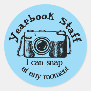 Yearbook-personal - jag kan när som helst lösa pro runt klistermärke