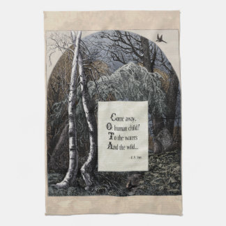 Yeats "Stolen Child" Victorian Tea Towel Kökshandduk