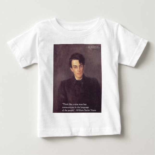 Yeats "Tänk klokt" Visdomspresenter & Kort Tee Shirt (Framsida)