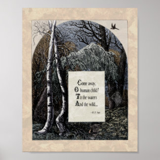 Yeats "The Stolen Child" Victorian Art Dikt 8x10 Poster