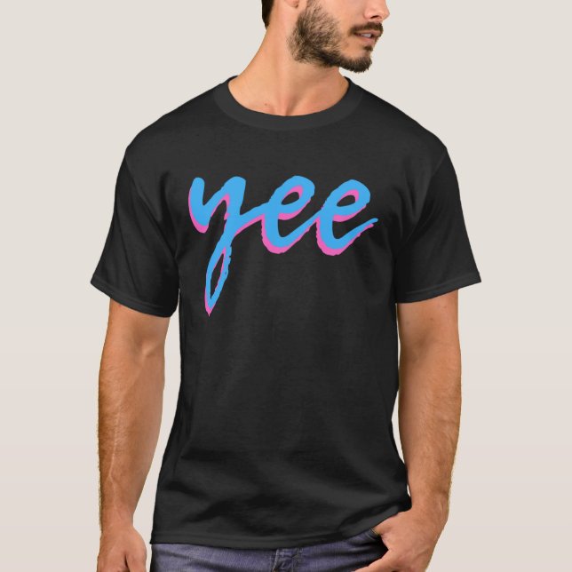 YEE-estetik. Vaporvågor eller jästa vävda band T Shirt (Framsida)