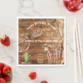 Yee Haw Cowboy Rodeo Saddle Up Papper Plate Pappersservett