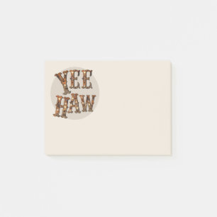 Yee haw cowboyen som säger westernare ljus post-it block