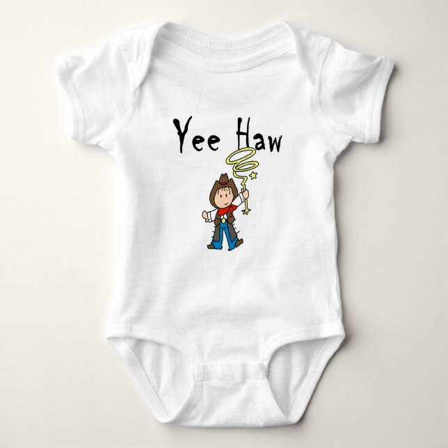 Yee Haw Cowboytskjortor och presenter Tee (Framsida)