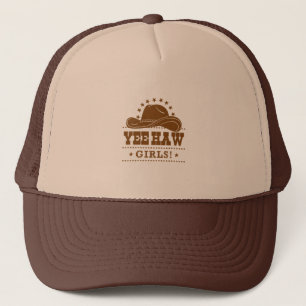 Yee Haw Girls Cowgirl Hat Design Keps