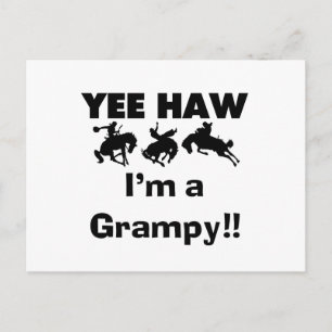Yee Haw Jag är en Grampy T-shirts och presenter Vykort
