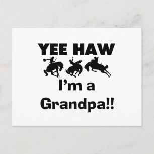 Yee Haw Jag är farfar T-shirts och gåvor Vykort