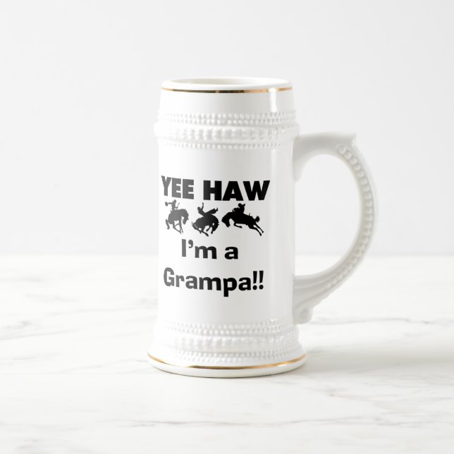 Yee Haw Jag är Grampa T-shirts och presenter Sejdel (Höger)