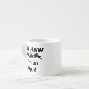 Yee Haw Jag är Opa T-shirts och presenter Espressomugg