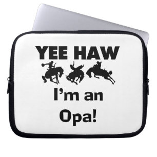 Yee Haw Jag är Opa T-shirts och presenter Laptop Sleeve