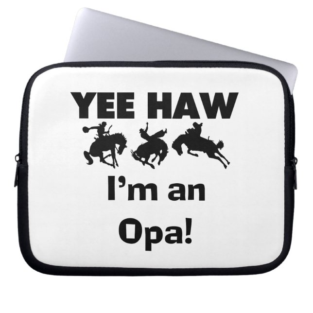 Yee Haw Jag är Opa T-shirts och presenter Laptop Sleeve (Framsidan)