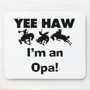 Yee Haw Jag är Opa T-shirts och presenter Musmatta