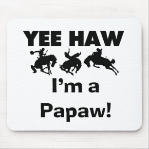 Yee Haw, jag är papaw T-shirts och presenter Musmatta