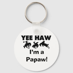Yee Haw, jag är papaw T-shirts och presenter Nyckelring