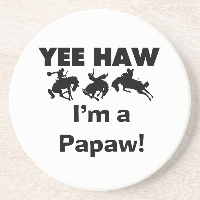 Yee Haw, jag är papaw T-shirts och presenter Underlägg (Framsidan)