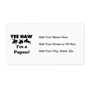 Yee Haw Jag är papaw Tshirts och Gifts Fraktsedel