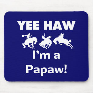Yee Haw Jag är papaw Tshirts och Gifts Musmatta