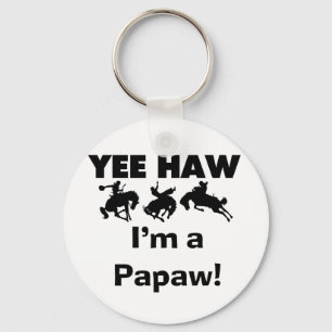 Yee Haw Jag är papaw Tshirts och Gifts Nyckelring