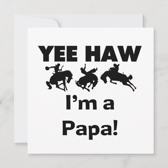 Yee Haw Jag är Pappa T-shirts och gaffelvagnar (Framsida)