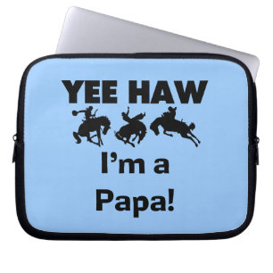 Yee Haw Jag är Pappa T-shirts och gaffelvagnar Laptop Fodral