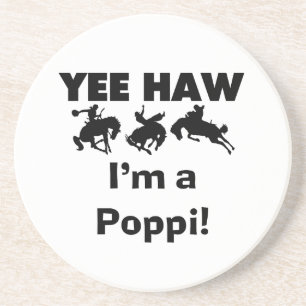 Yee Haw Jag är Poppi T-shirts och presenter Underlägg Sandsten