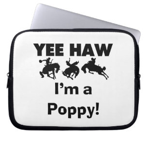 Yee Haw, jag är poppy T-shirts och Gifts Laptop Fodral