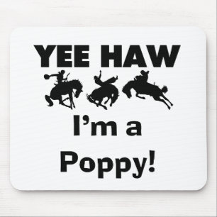 Yee Haw, jag är poppy T-shirts och Gifts Musmatta