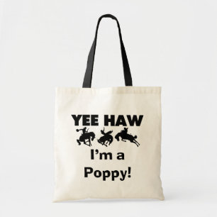 Yee Haw, jag är poppy T-shirts och Gifts Tygkasse