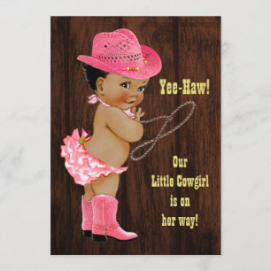 Yee-Haw! Lantlig baby shower för lite etnisk Inbjudningar