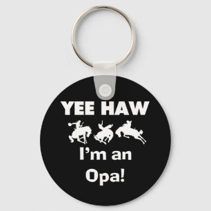 Yee Haw mig förmiddag en Opa T-tröja och gåvor Nyckelring