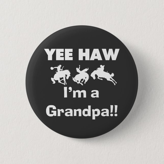 Yee Haw mig förmiddag T-tröja och gåvor för en Knapp (Framsida)
