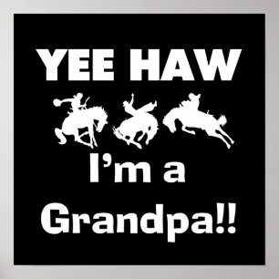 Yee Haw mig förmiddag T-tröja och gåvor för en mor Poster